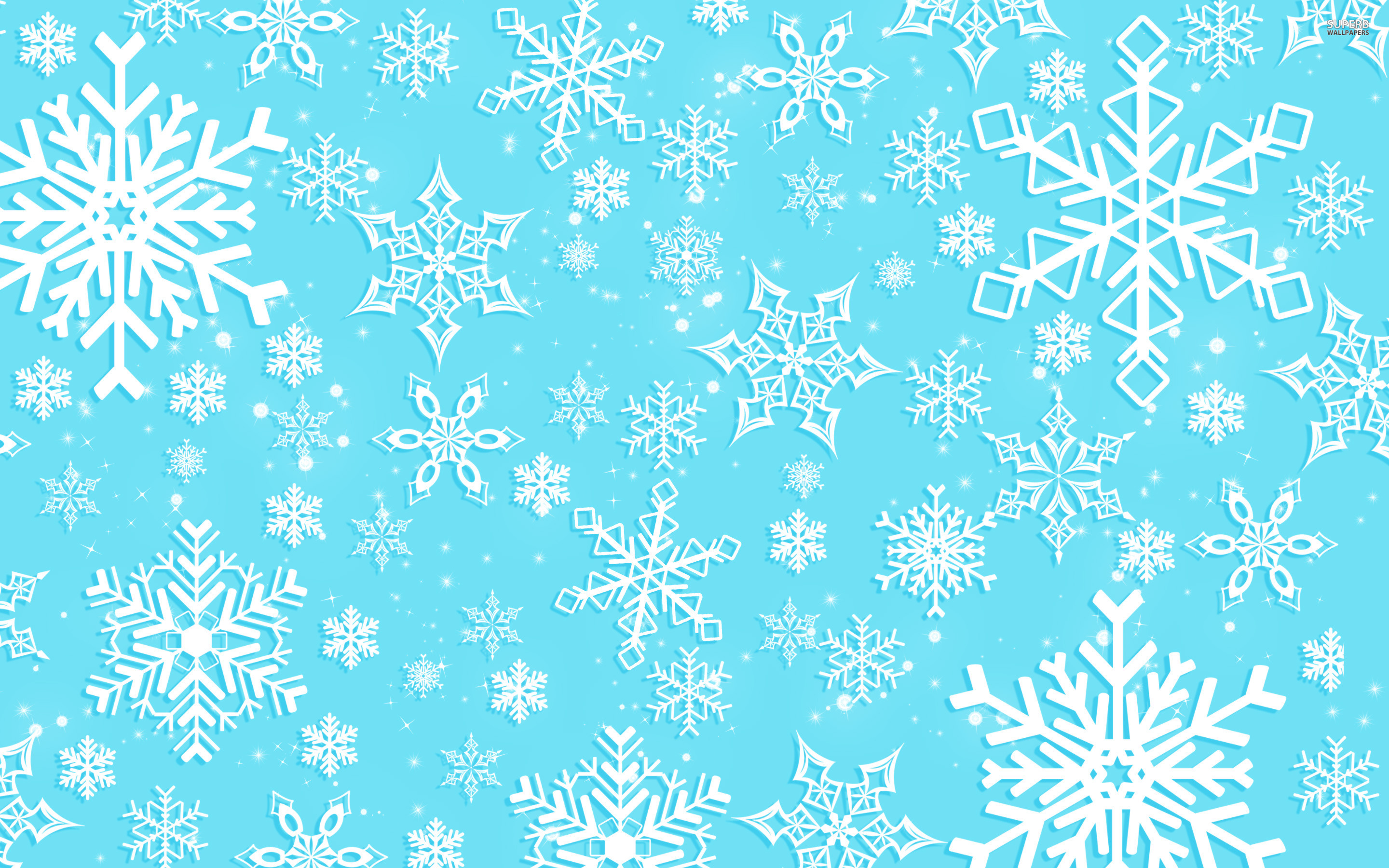 Blue Snowflake Wallpaper