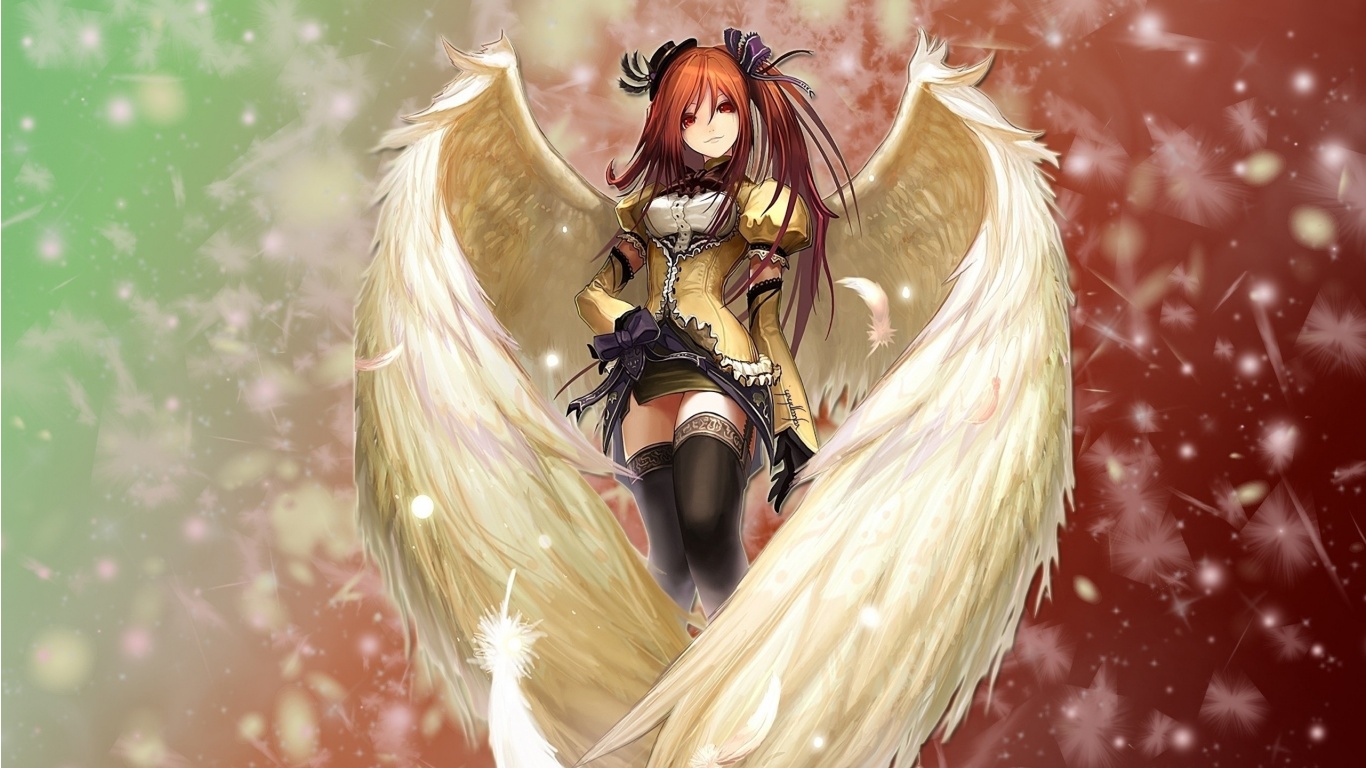 Hot Anime Angel 1366 x 768 Download Close