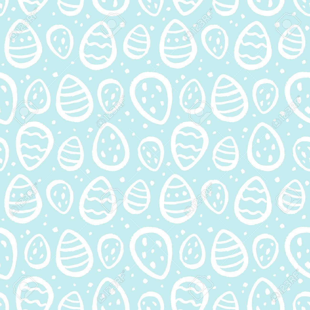 Easter Eggs And Specks Flecks Spots Seamless Vector Pattern
