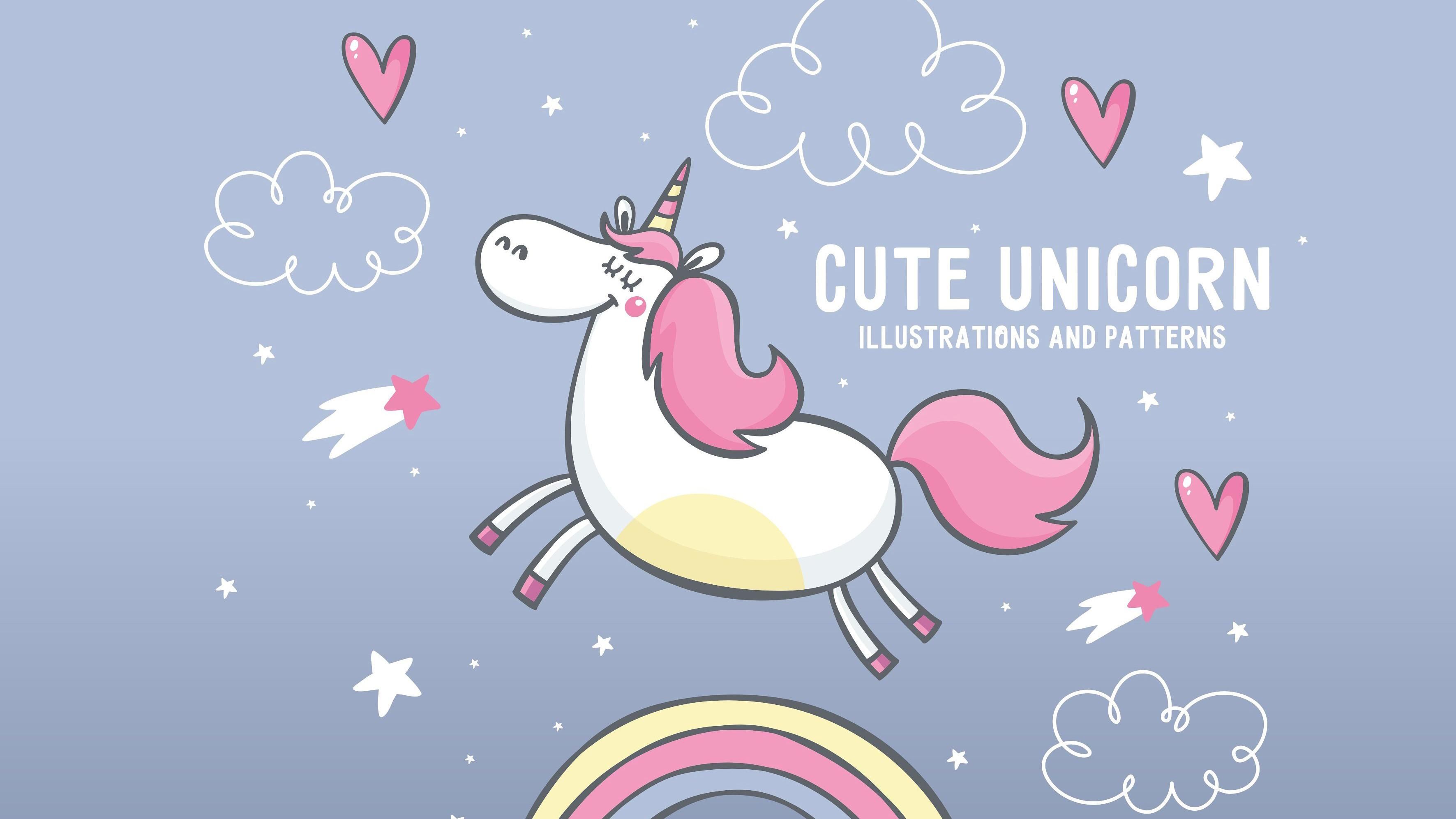 22+] Cartoon Unicorn Desktop Wallpapers - WallpaperSafari