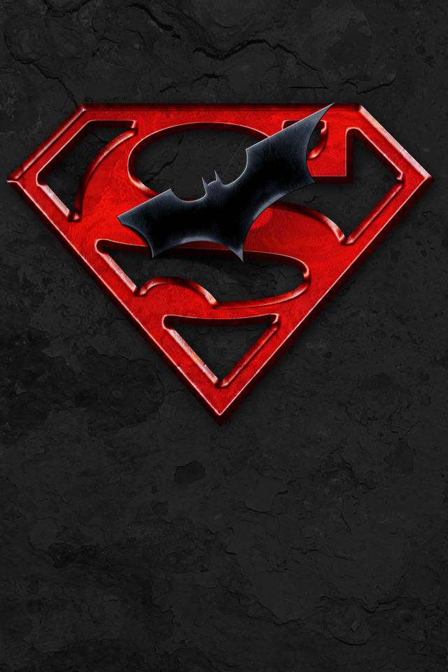 Wallpaper Superman Vs Batman Red And Black
