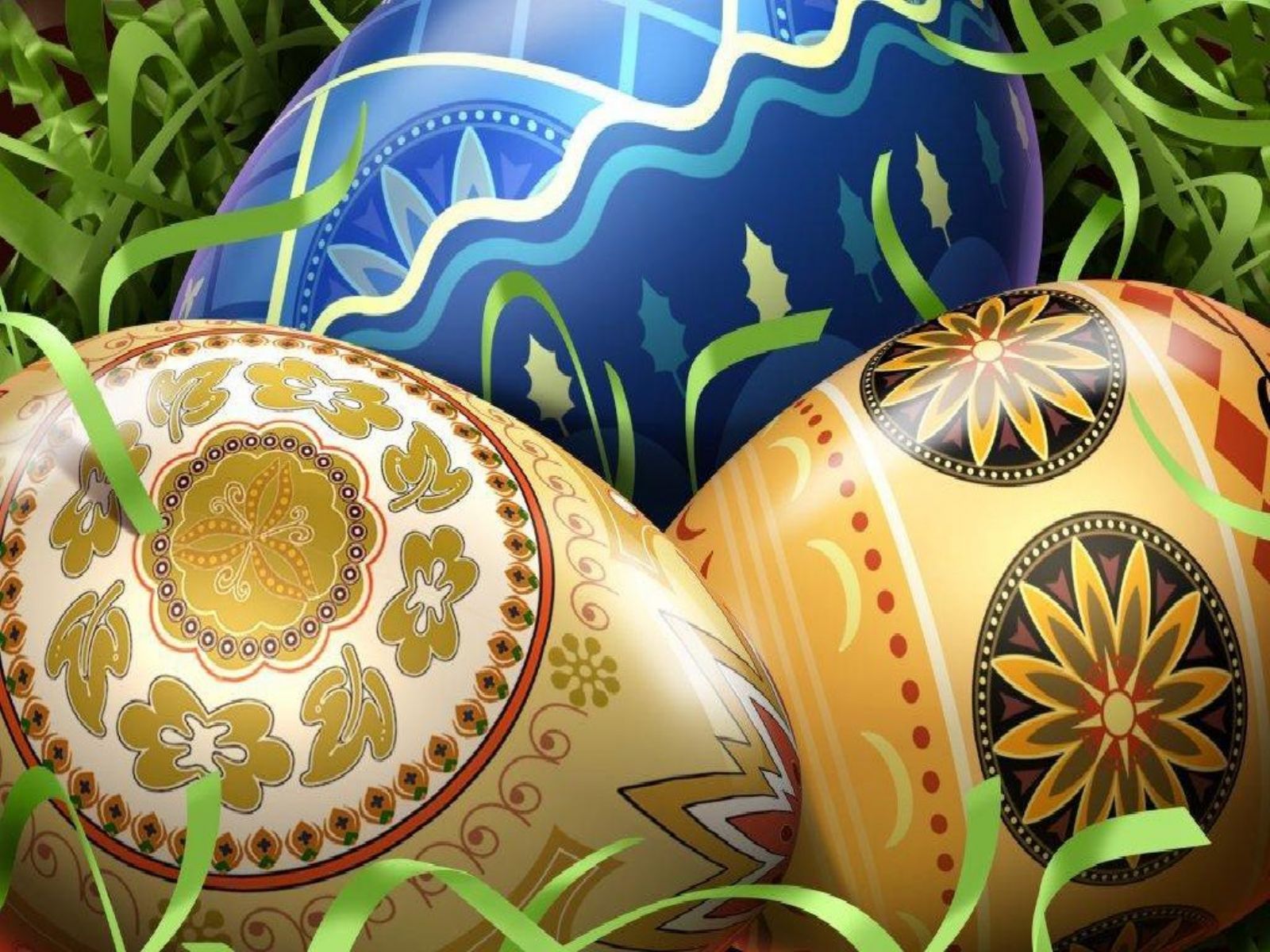 Beautiful Easter Eggs Decoration Colorful