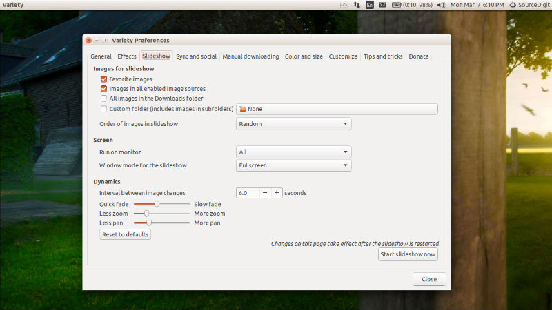 Install Variety Ubuntu Desktop Wallpaper Changer Software