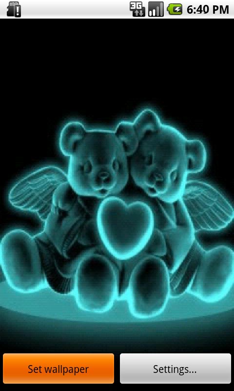Neon Bears In Love Live Wallpaper For Your Android