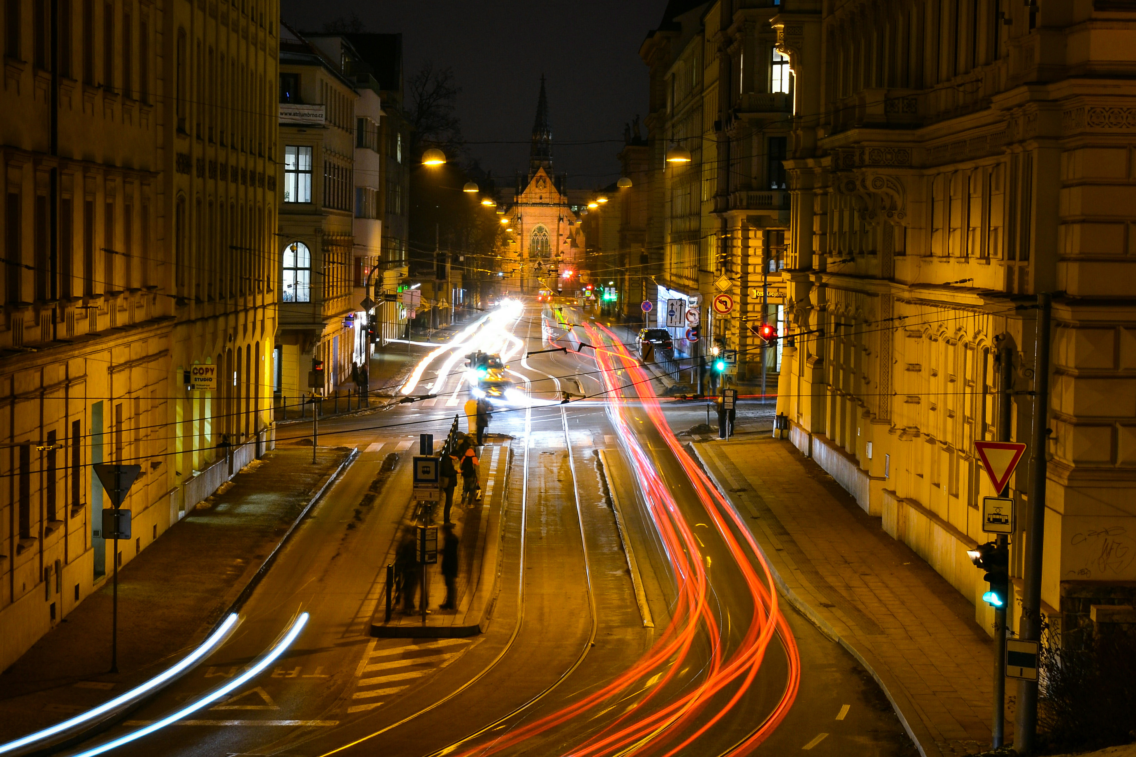 Wallpaper Street Light City Cityscape Night Car Reflection