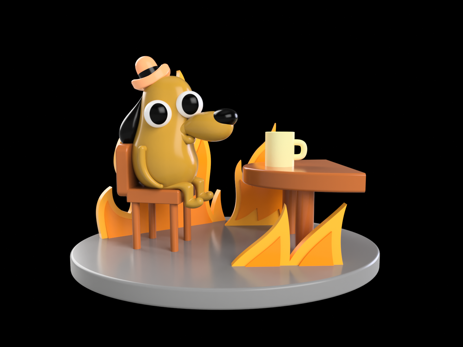 This Is Fine Background Wallpaper