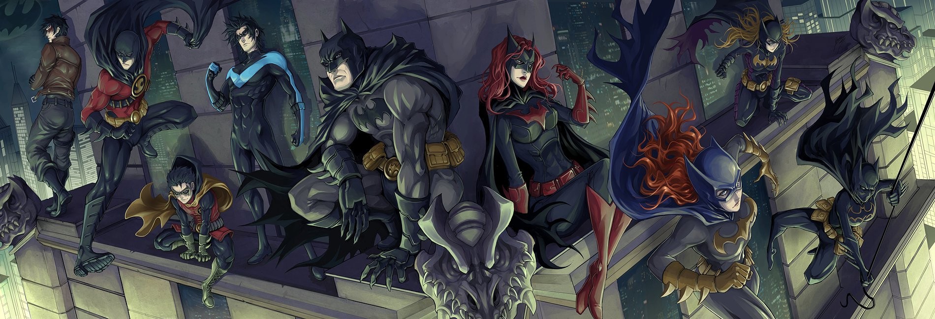 Batman Robin Dc Ics Batgirl Nightwing Batwoman Red