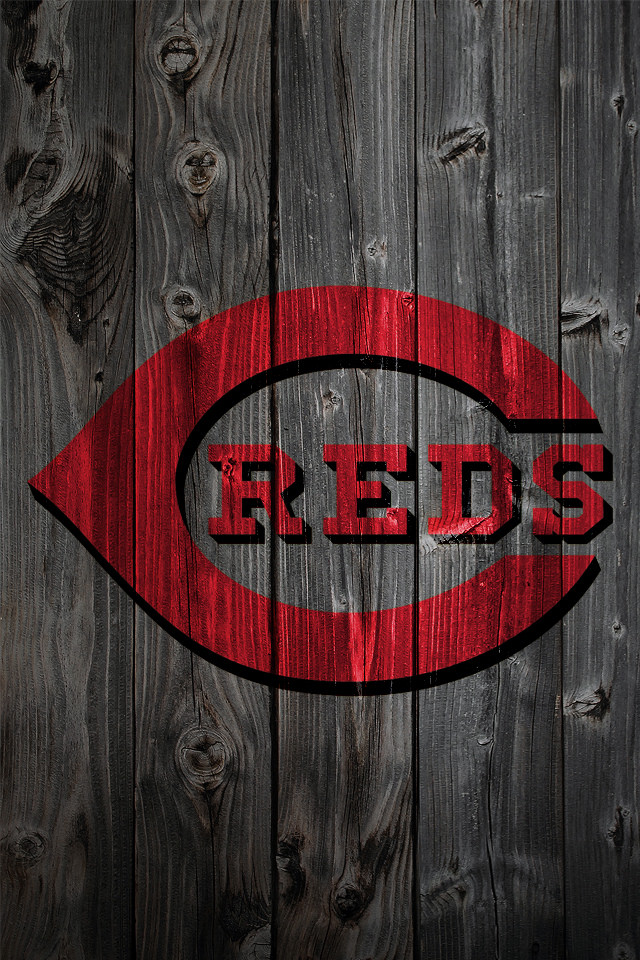 Cincinnati Reds Wood iPhone Background