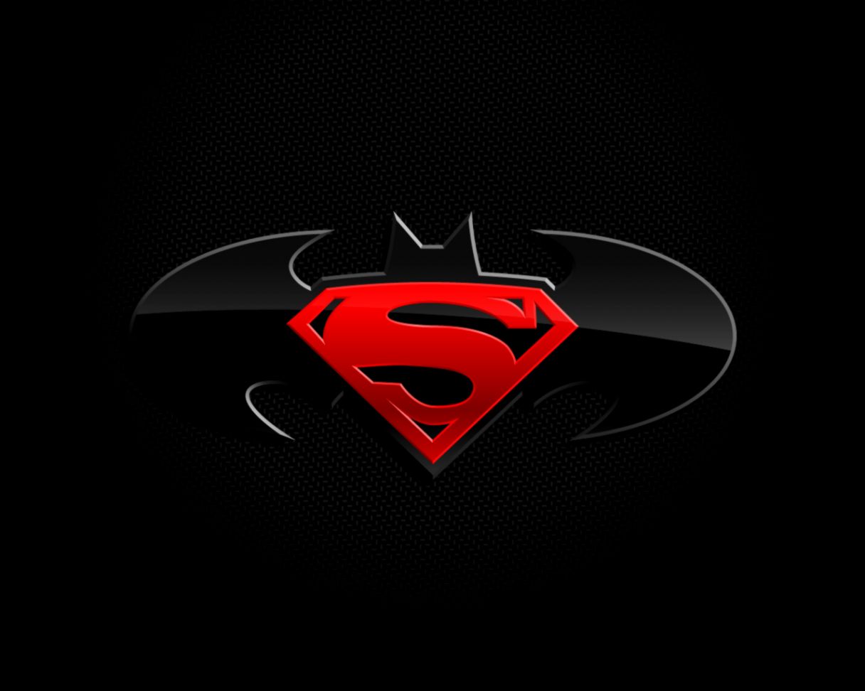 Batman black dark DC Comics Superman logos Logo VS hd wallpaper