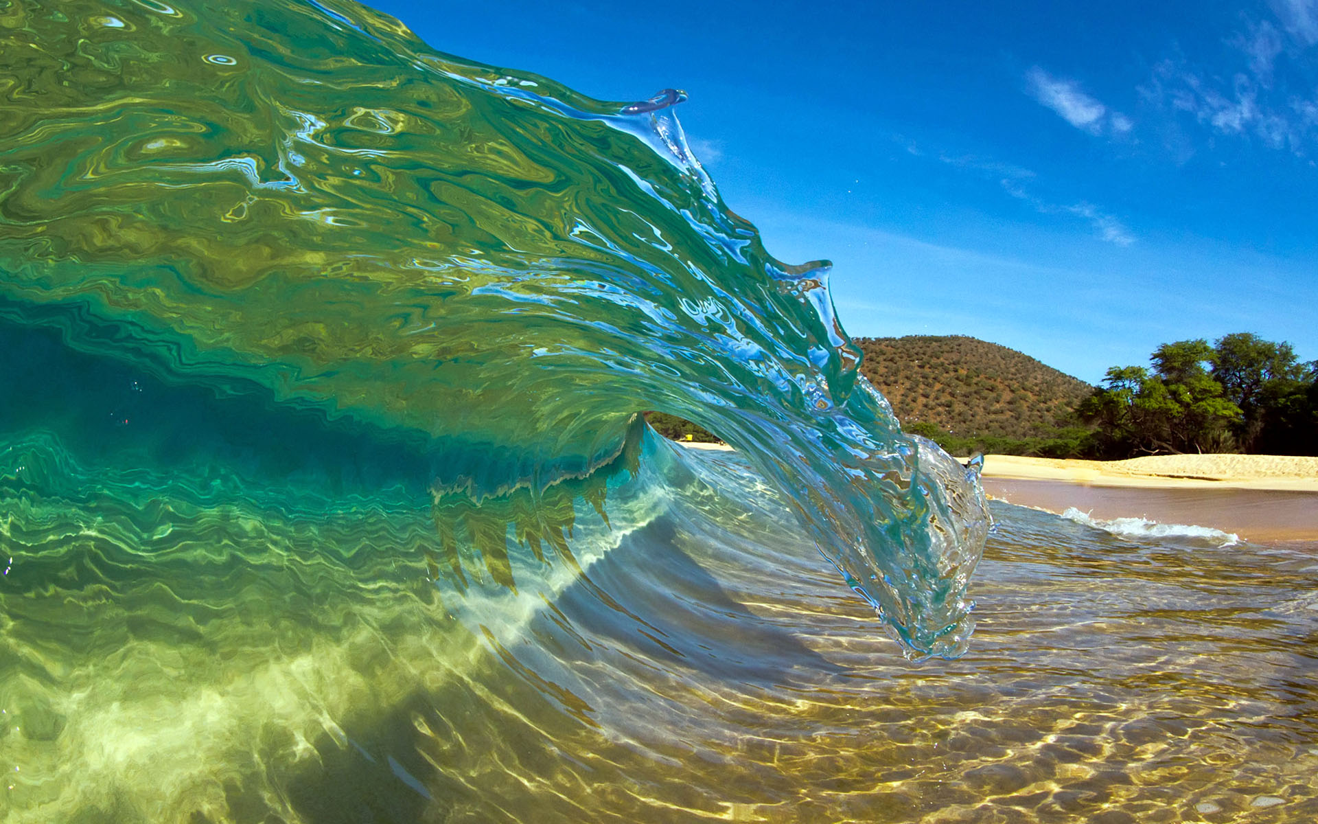 Awesome Water On Beach Wallpaper HD
