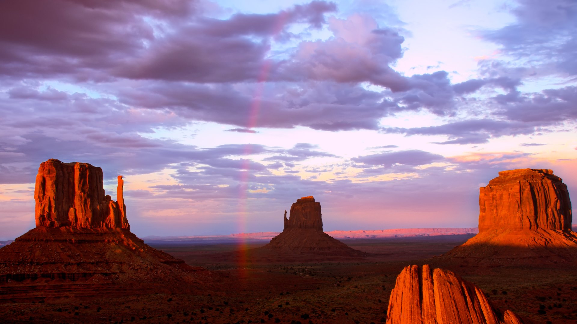 Rainbow In Monument Valley