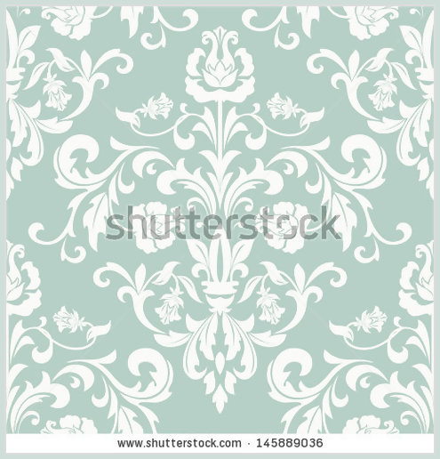 Damask Seamless Floral Pattern Royal Wallpaper Flowers On A Blue