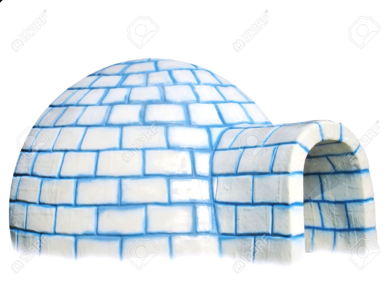 Igloo Isolated On White Background Stock Photo Picture And