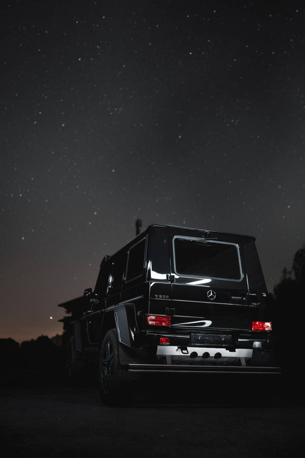 Mercedes With Starry Night iPhone X Wallpaper