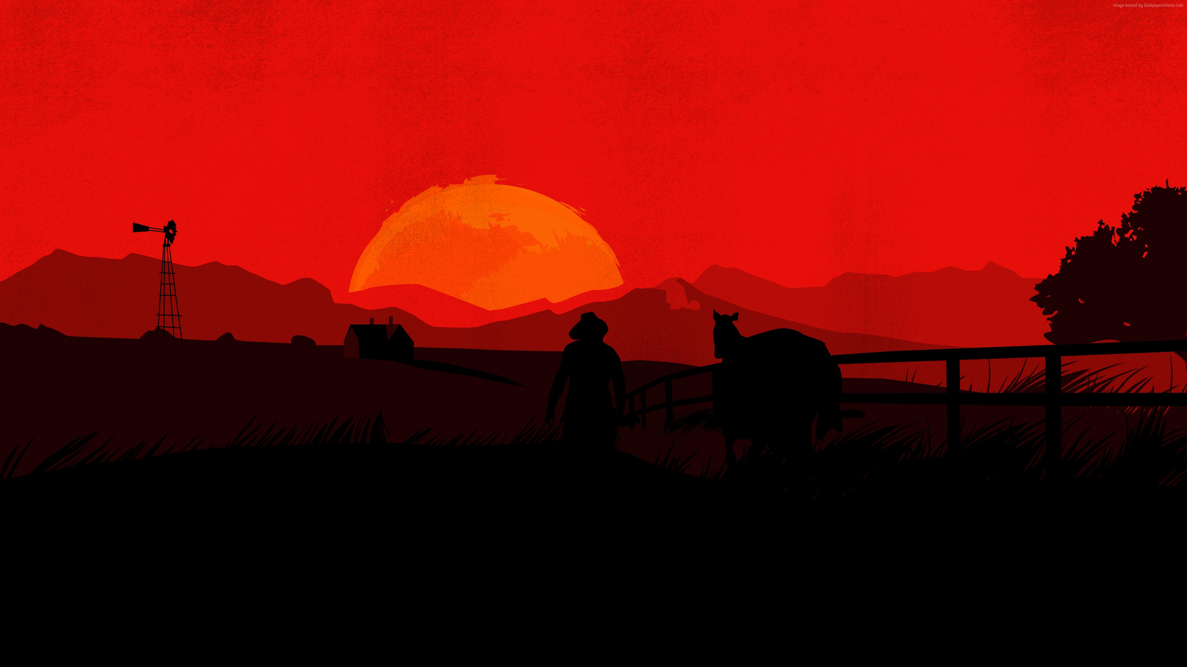 Red Dead Redemption Minimal 4k Wallpaper HD Games