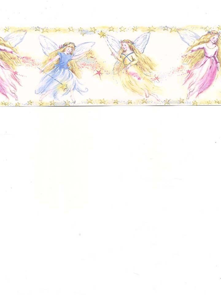 Sale 28 Feet of Pastel Fairy Angel Wallpaper Border 518B00998 eBay