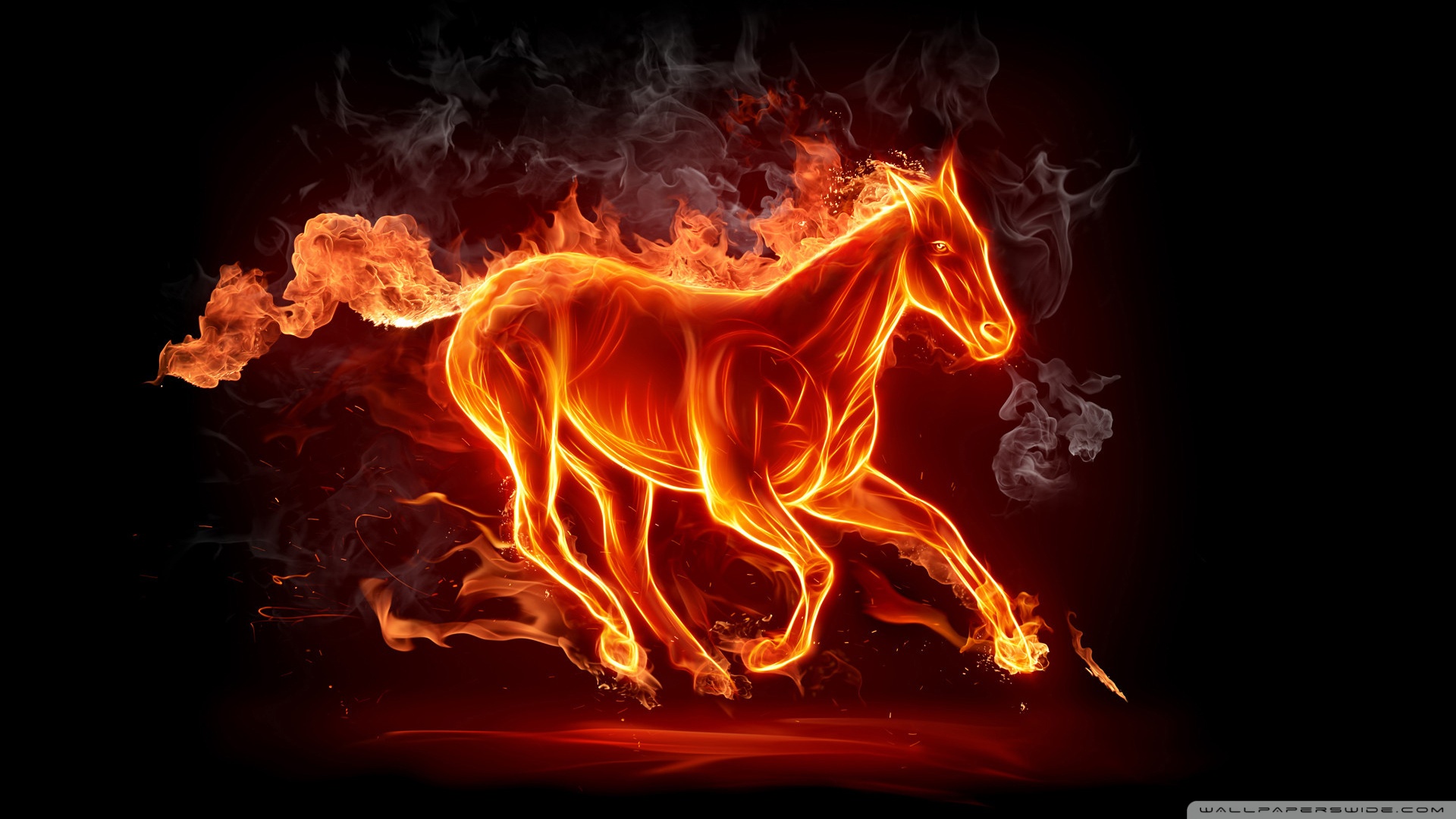 HD Fire Wallpaper Horse