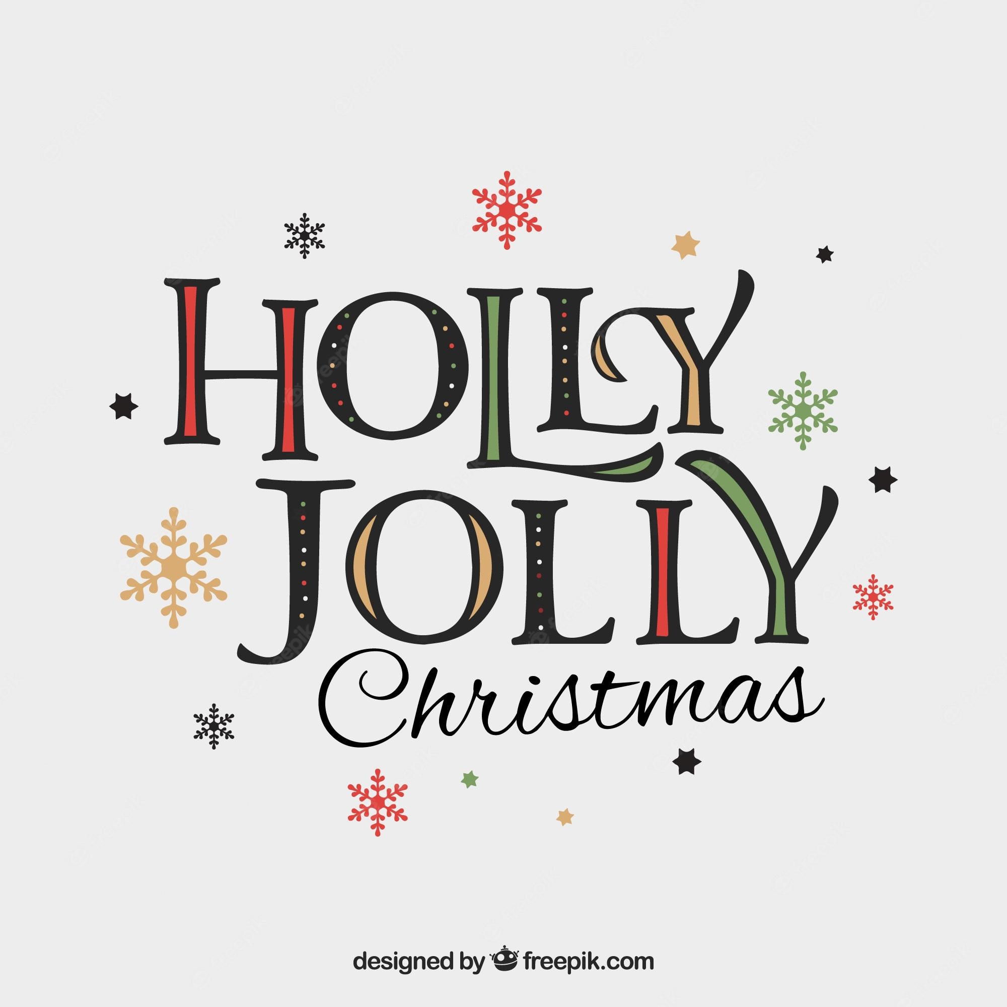 Holly Jolly Christmas Image Vectors Stock Photos Psd