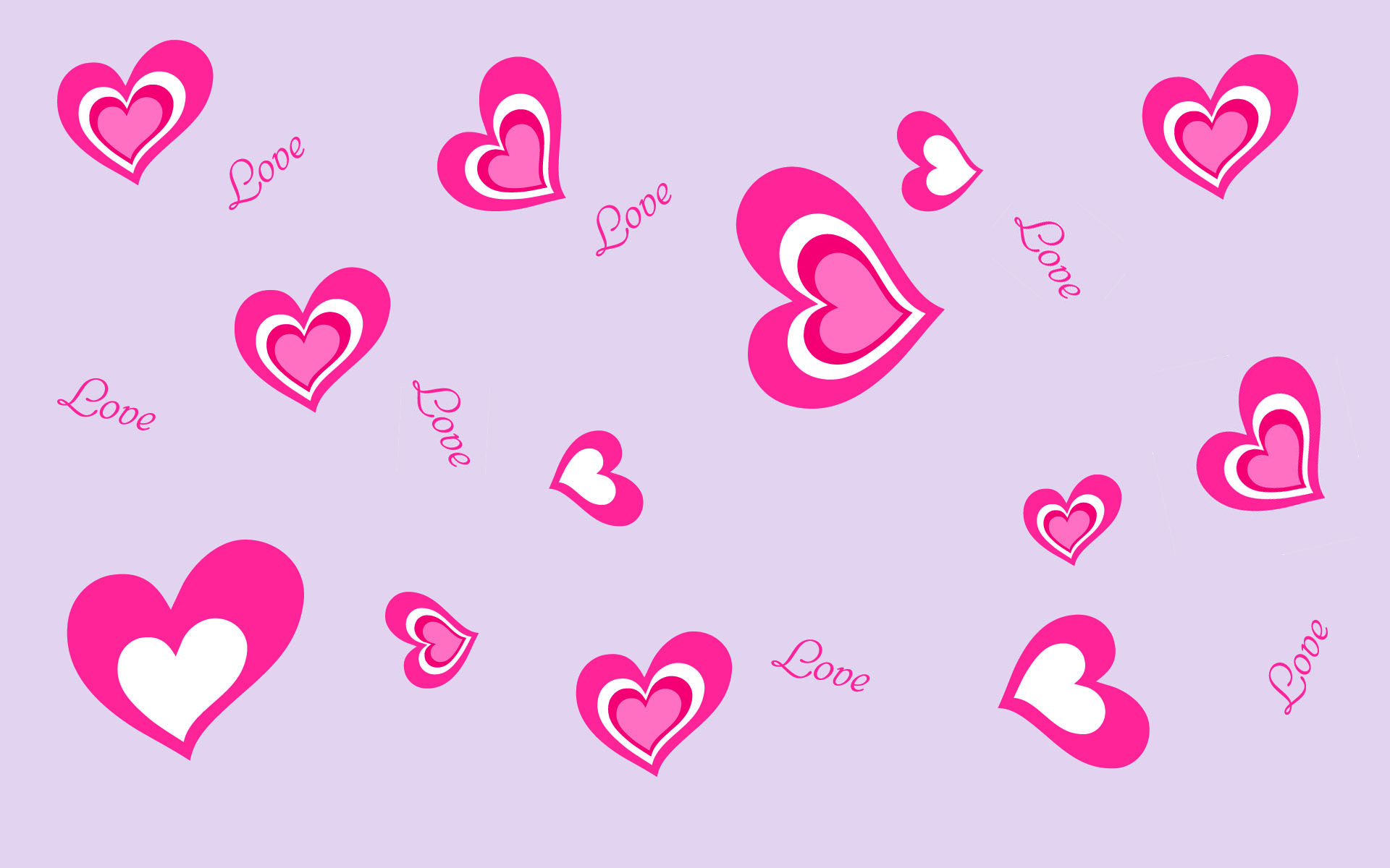 Girly Lovely Hearts   Cool Twitter Backgrounds 1920x1200