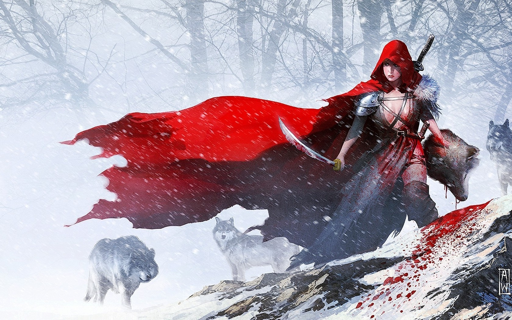 Red Riding Hood Puter Wallpaper Desktop Background