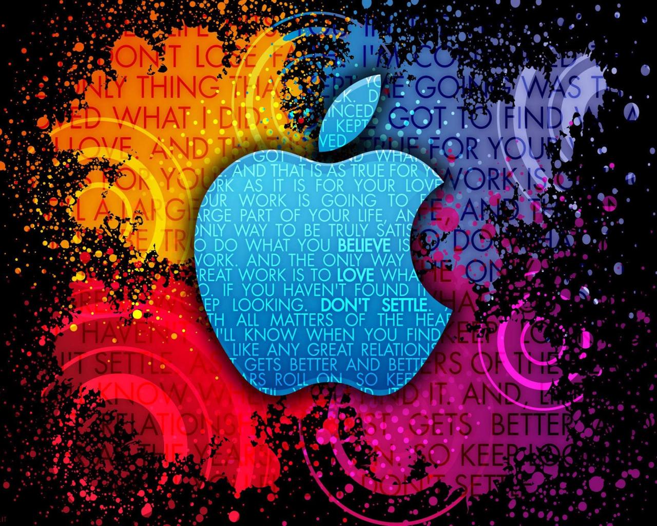 Colorful Apple Logo Desktop Wallpaper Background
