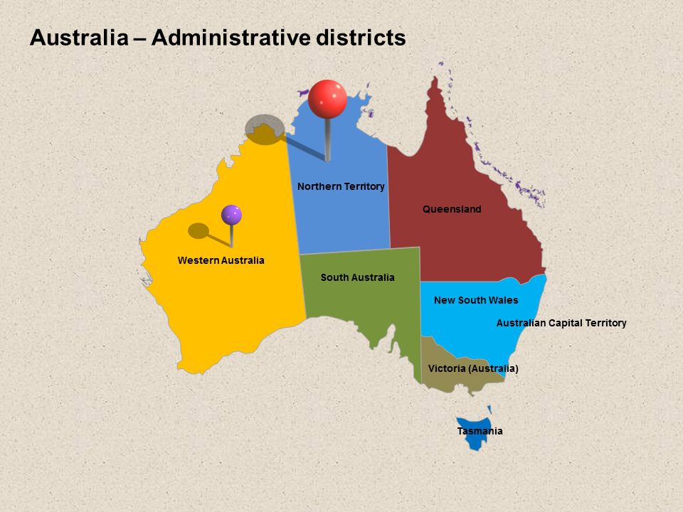 Maps Australia Powerpoint Map Background Ppt