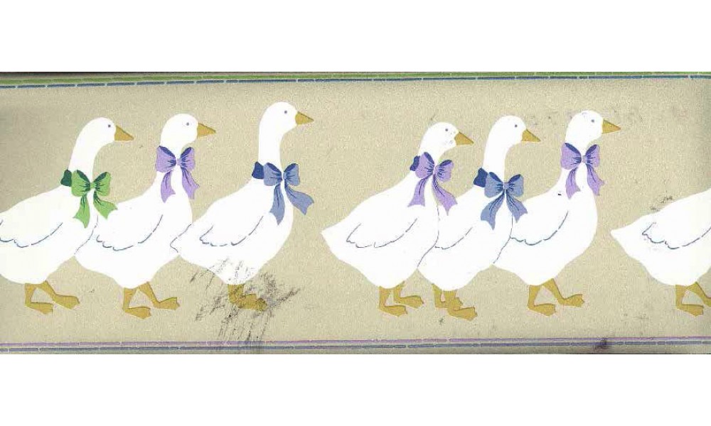 Free download Home DUCK PARADE CUTE BOW DUCKS Wallpaper Border