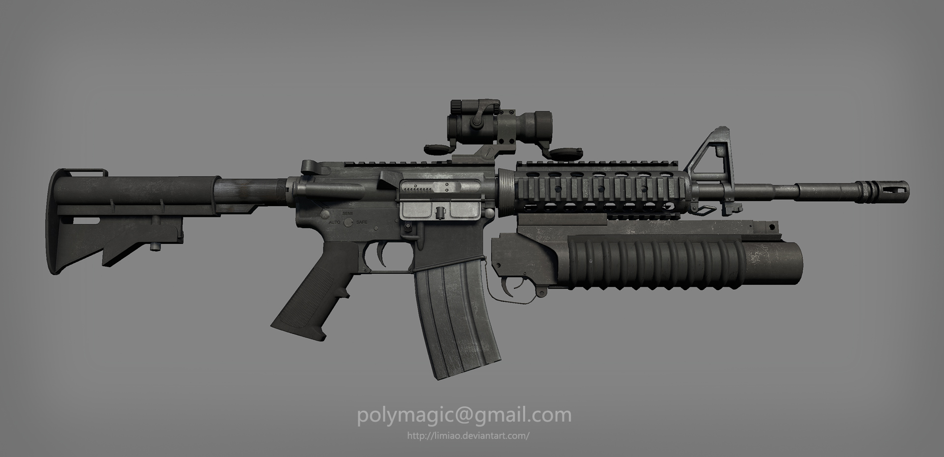 M4 Carbine Wallpaper Game Model Side A