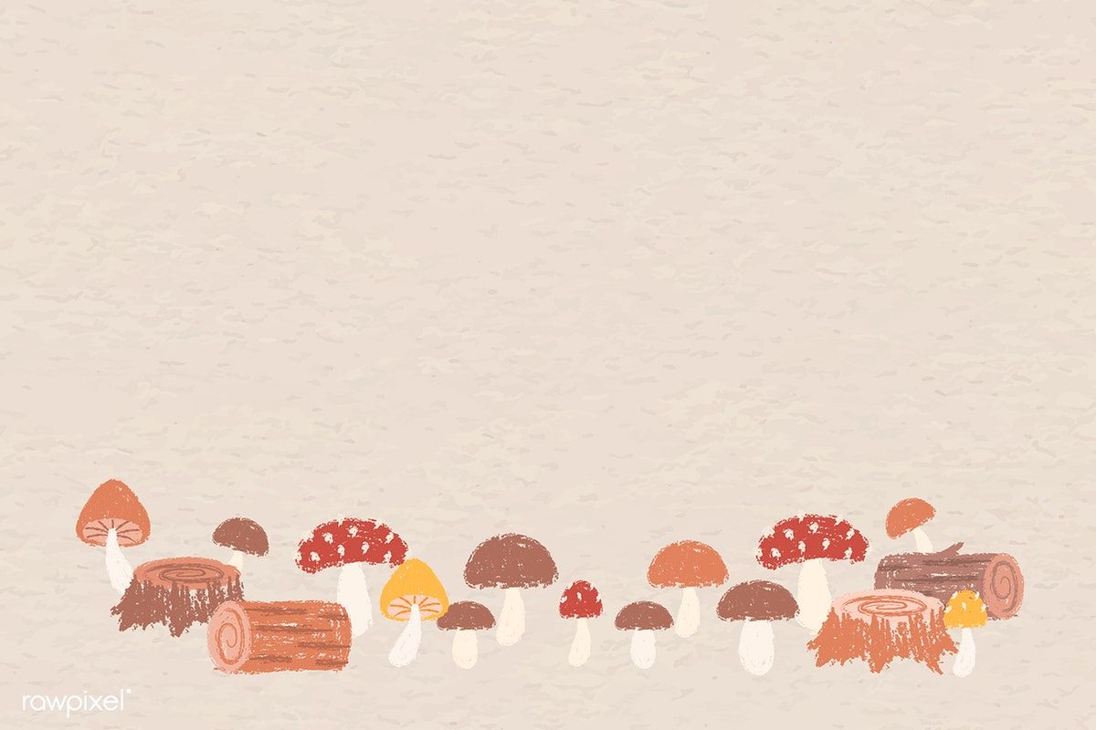 Autumn Mushroom Themed Background Vector Premium Image By