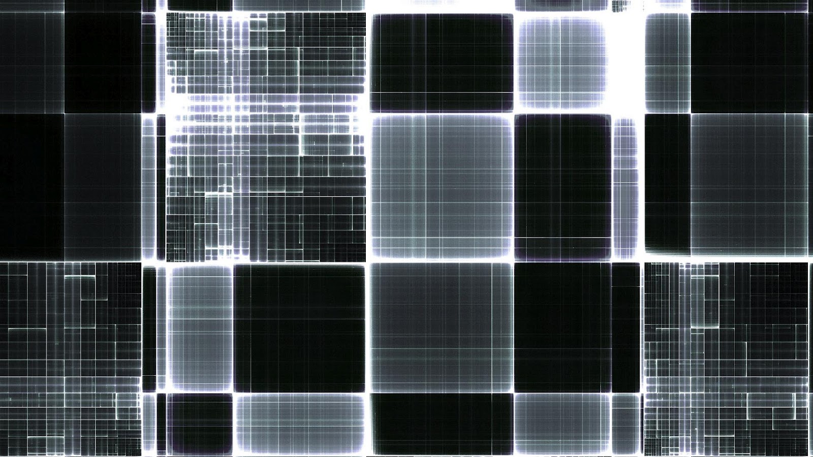 Moderne Zwart Witte HD Achtergrond Met Vierkanten