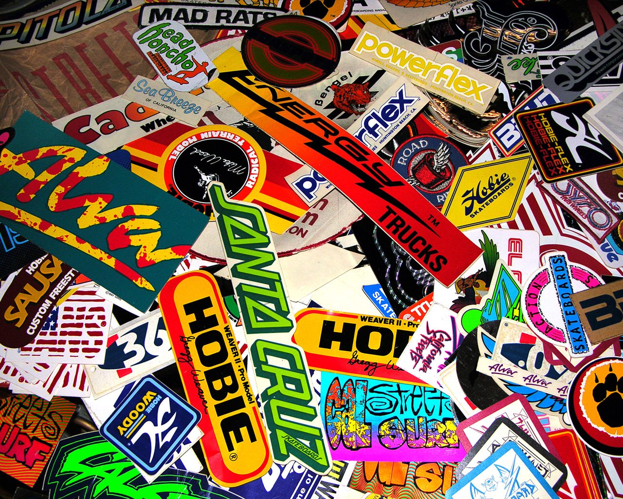Cal Streets Vintage Retro Skateboard StickerDecal Collection 1280x1024