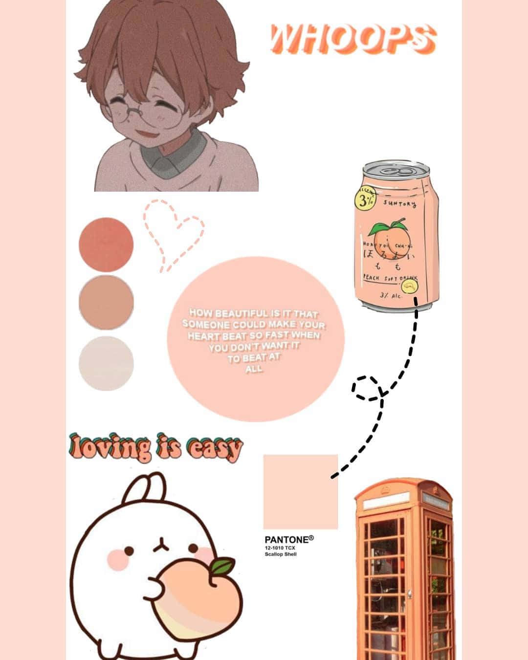 Peach Aesthetic Background Wallpaper
