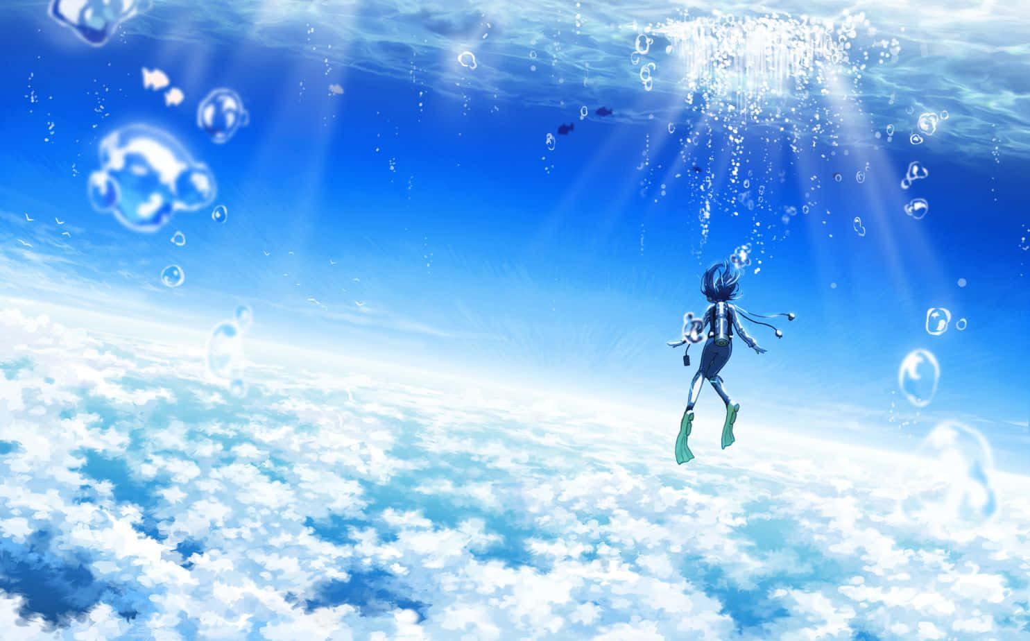 Blue Anime Wallpaper