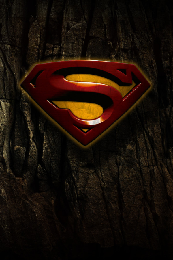 Grunge Superman Logo iPhone Wallpaper