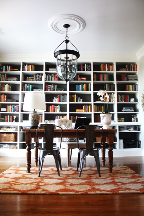 Built In Bookcases Contemporary Den Library Office Sherwin Williams