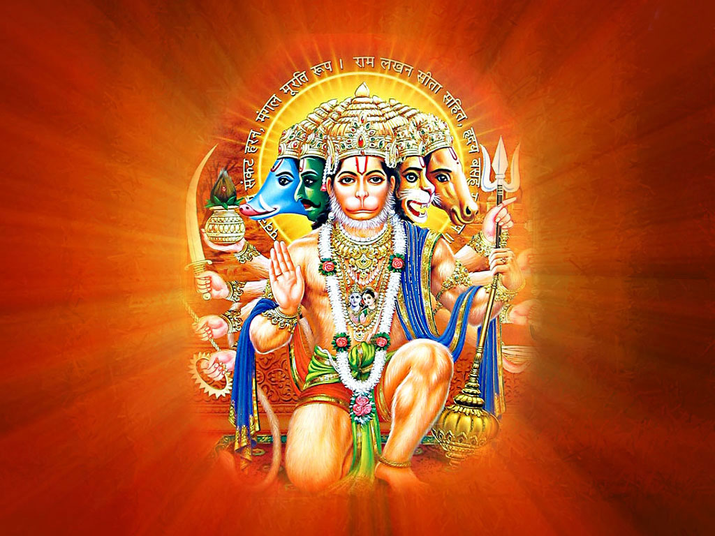 Panchmukhi Hanuman HD Wallpaper Hindu God