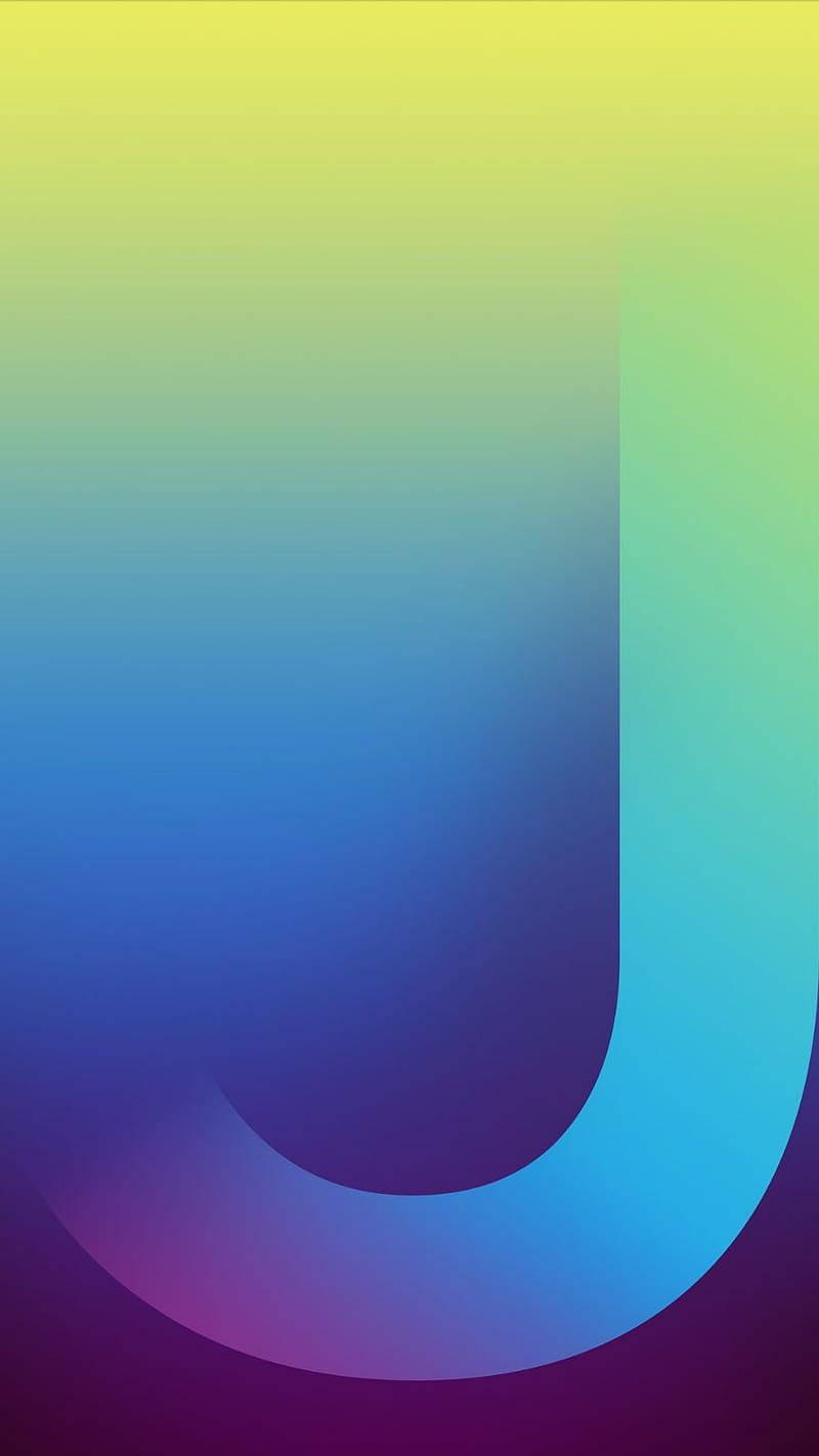 Samsung Galaxy J7 Yellow And Blue Letter J Wallpaper