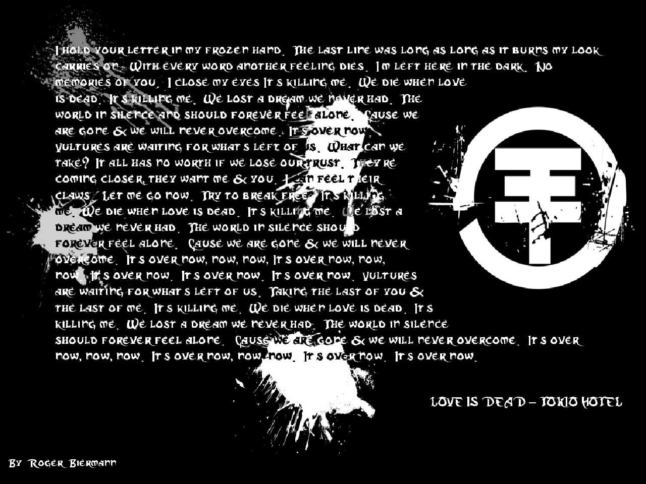 Tokio Hotel   Lyric wallpaper by Vanskof on