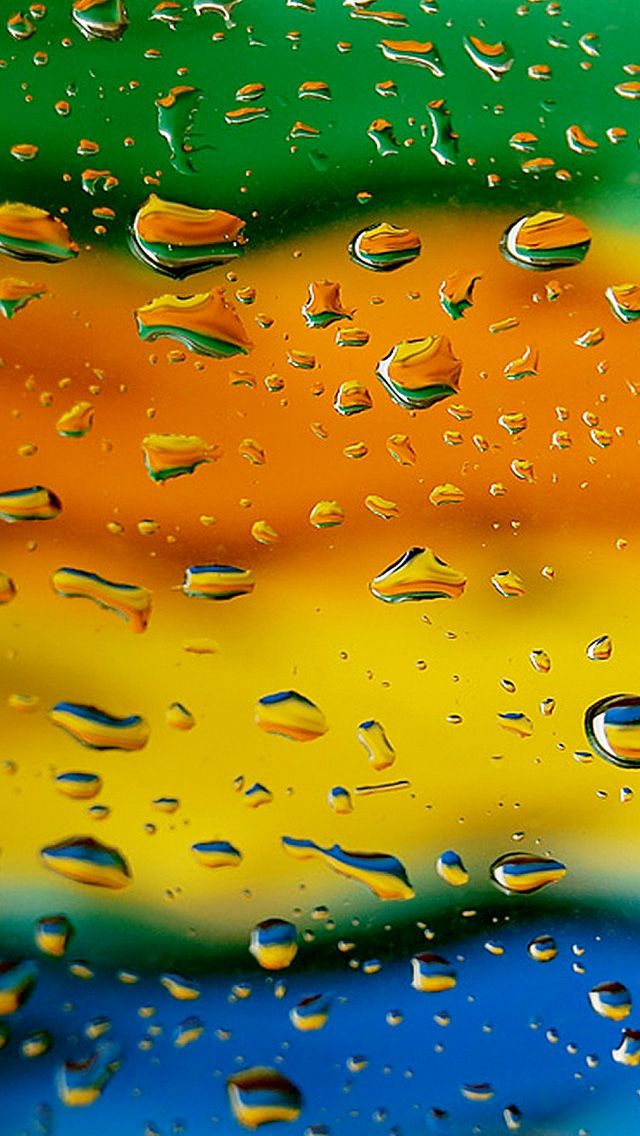 Colorful Raindrops iPhone Wallpaper HD Iphone wallpaper