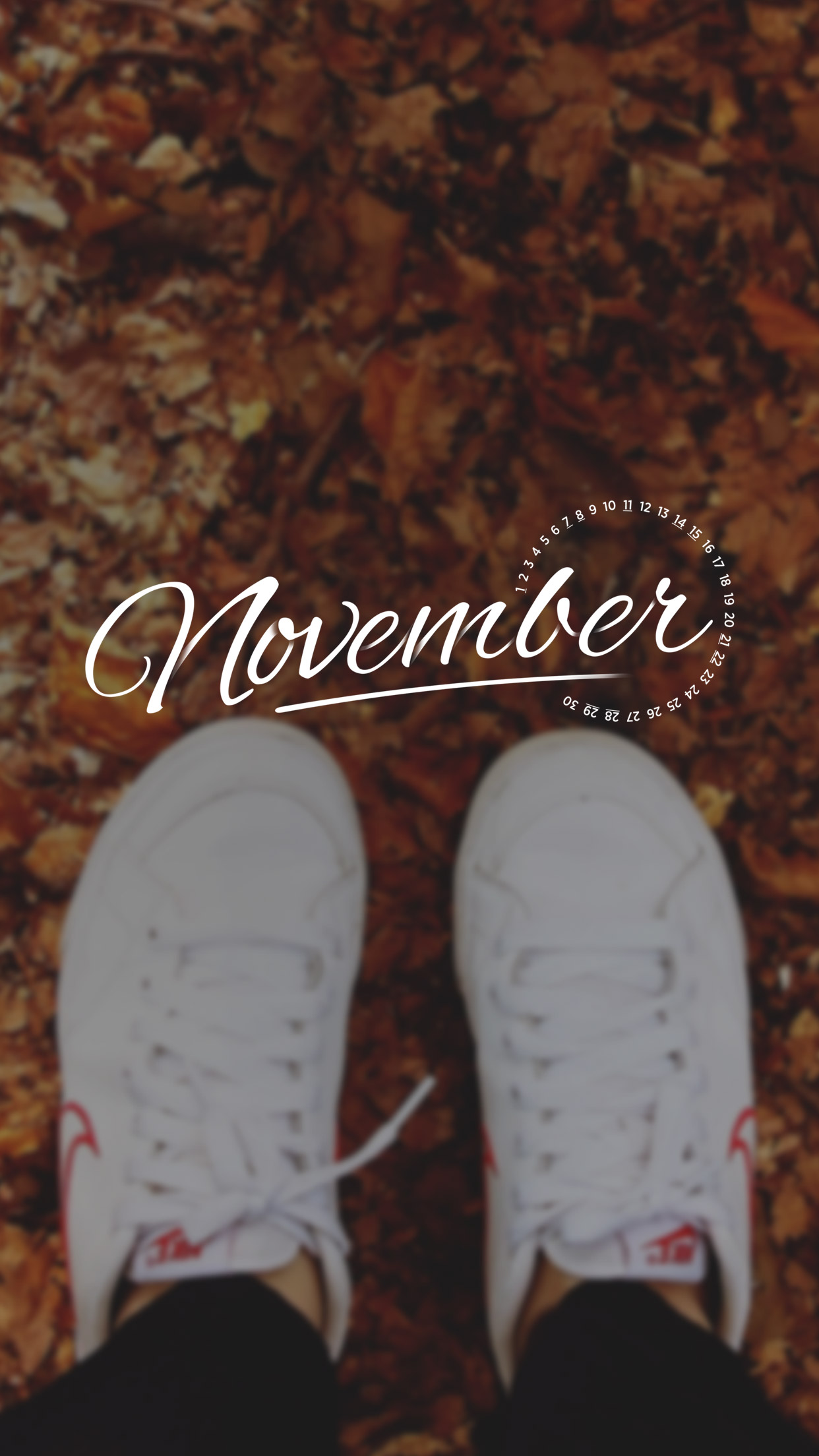 November Desktop Calendar Wallpaper Paper Leaf