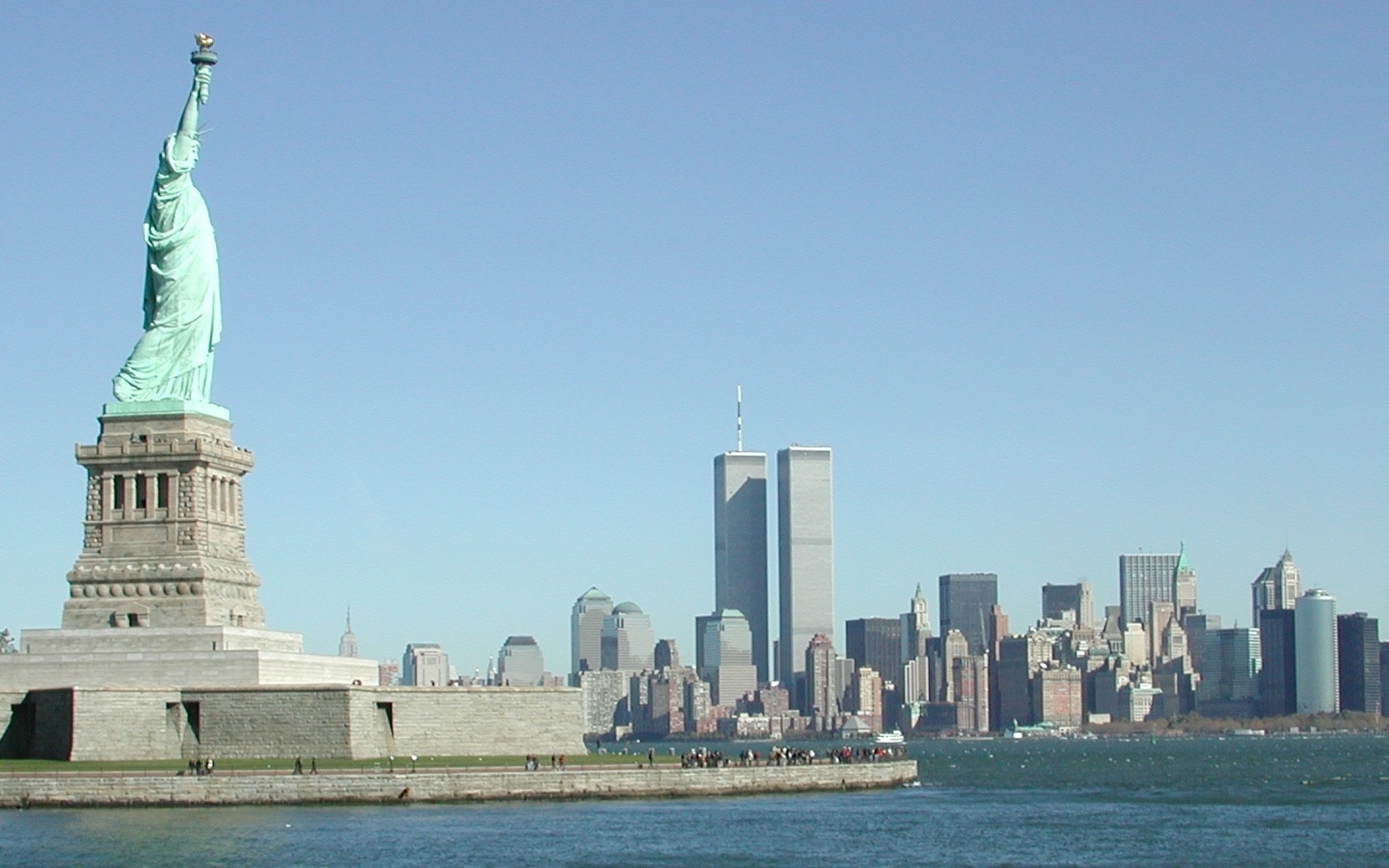 Skylines World Trade Center New York City Statue Of Liberty