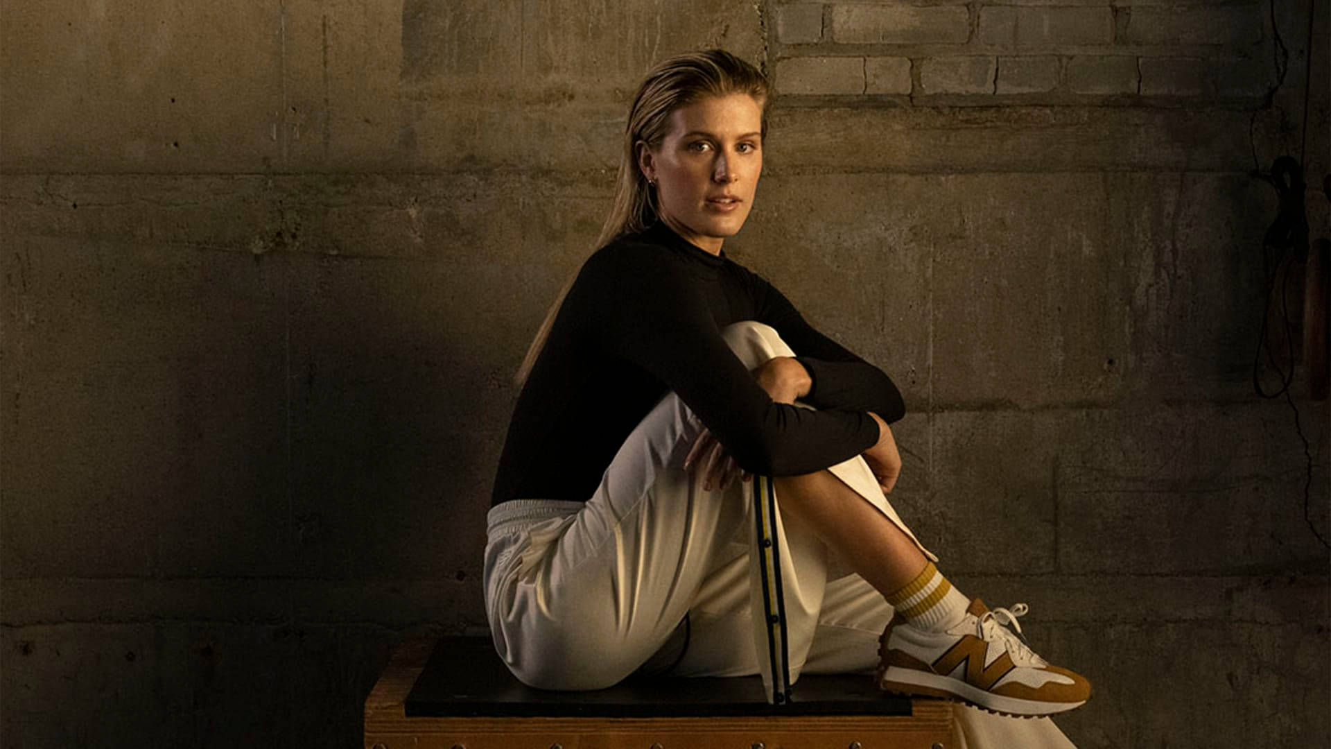 Eugenie Bouchard Striking A Pose At Photoshoot Wallpaper