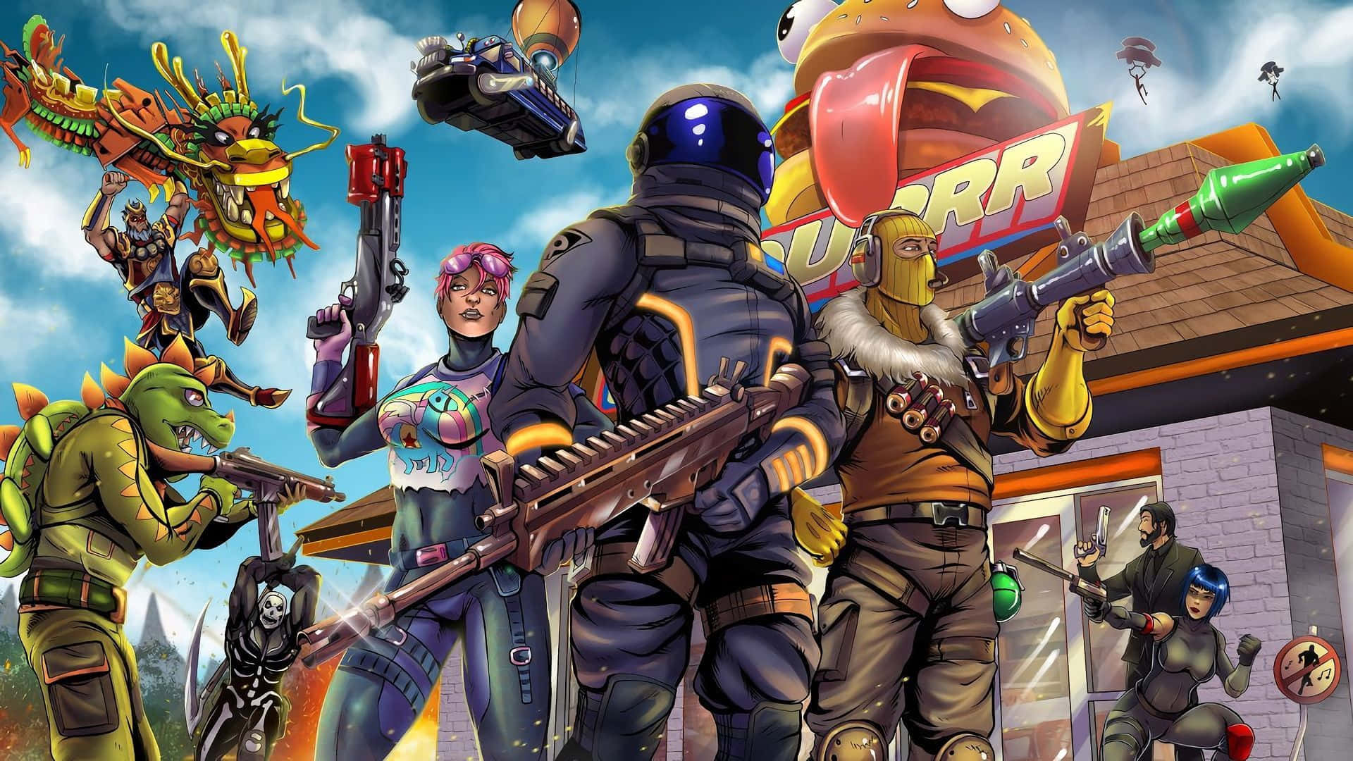 This Epic Purple Skull Trooper Is Ready For Battle Wallpaper
