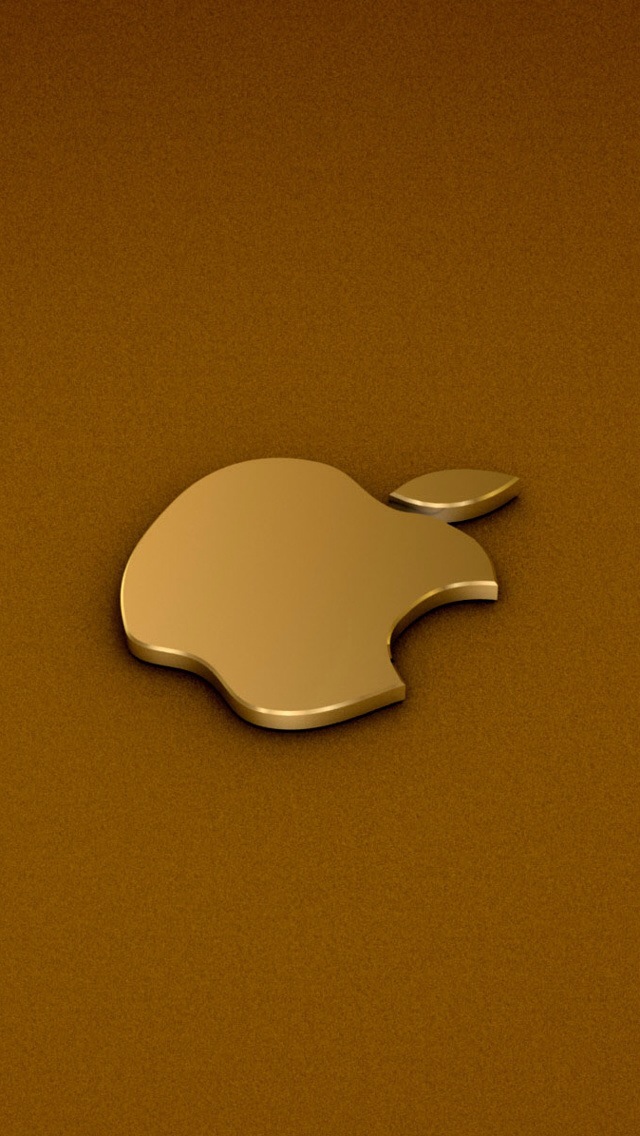 iPhone Wallpaper Apple Logo Gold