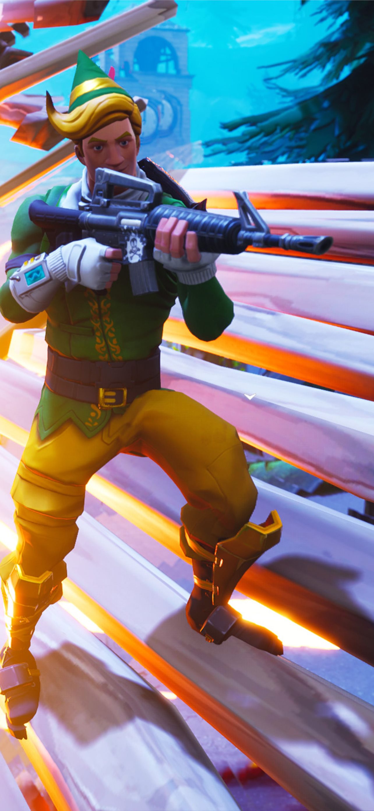 Fortnite Battle Royale 4K Christmas on Dog iPhone Wallpapers Free