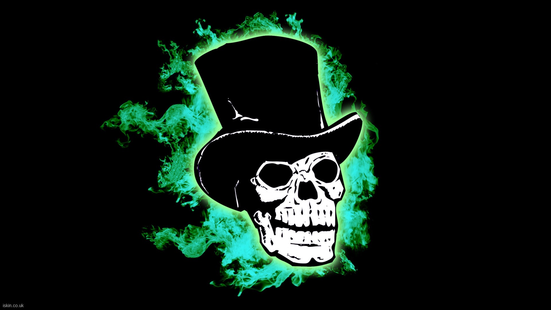 Skull Green Wallpaper Widescreen Cool Walldiskpaper