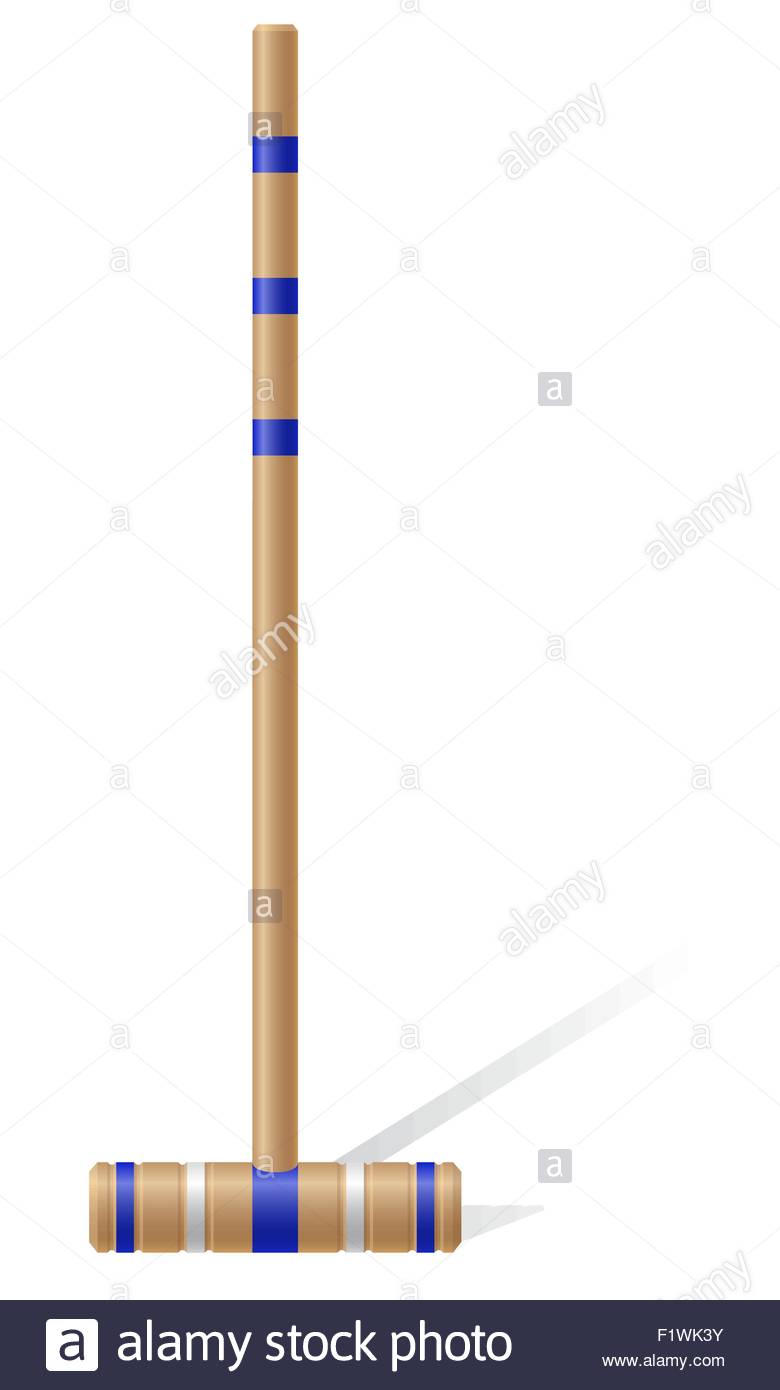 Croquet Mallet Vector Illustration Isolated On White Background