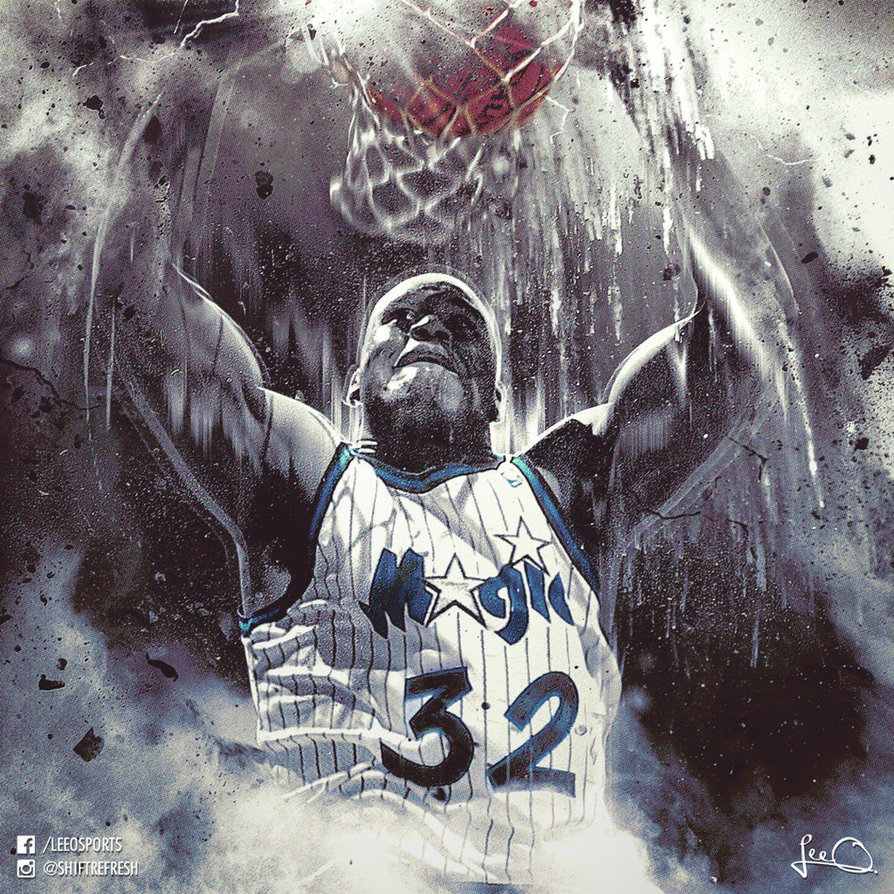 Shaquille O Neal Orlando Magic Nba Artwork By Skythlee On