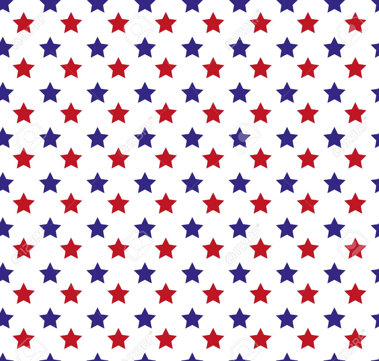 Independence Day Of America Seamless Pattern July 4th Endless