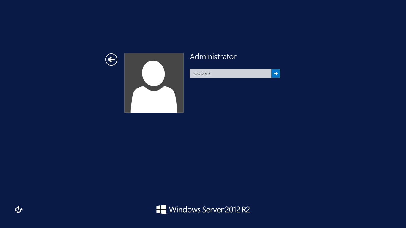 Windows Server 2012R2 Login Screen and Start Menu Windows Server